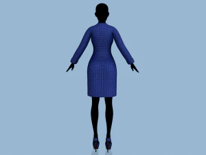 coat blue 3D Model