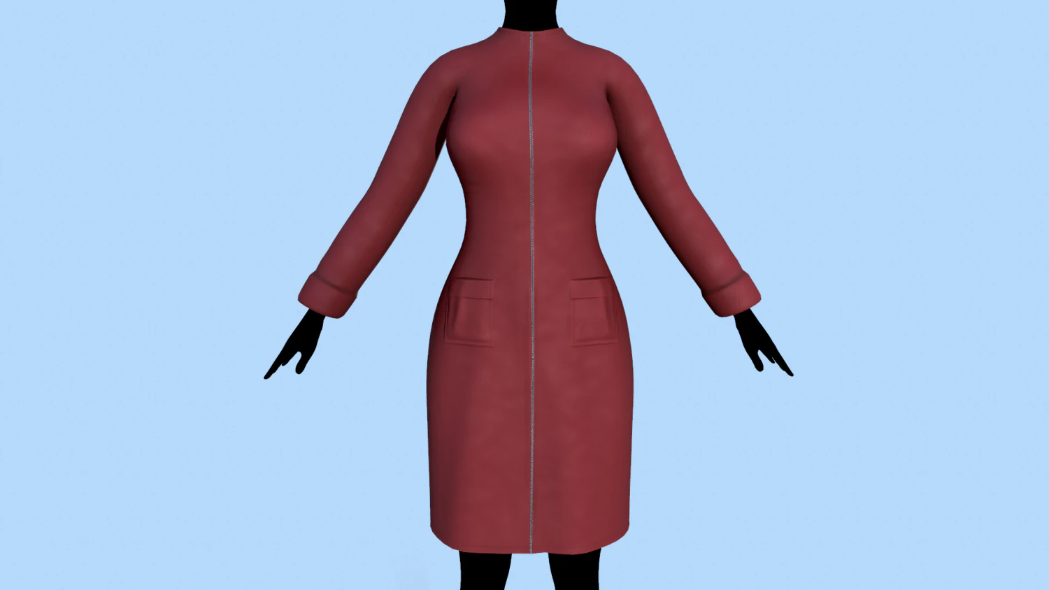 coat red 3D Model .c4d .max .obj .3ds .fbx .stl .blend 