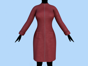 coat red 3D Model