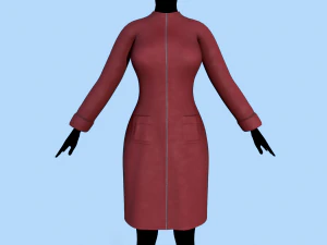 coat red 3D Model