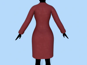 coat red 3D Model