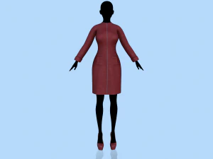 coat red 3D Model
