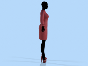 coat red Model 3D