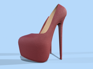 coat red Model 3D