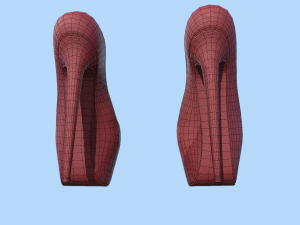 coat red Model 3D
