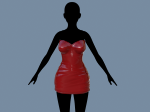 latex dress 3D 모델
