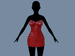 latex jurk 3D Model