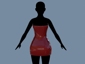 latex dress 3D 模型