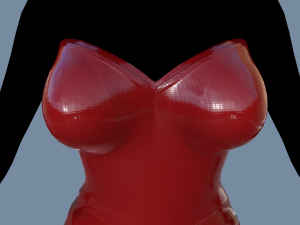 latex dress 3D 模型