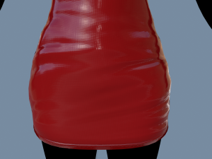 latex dress 3D 模型