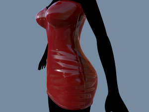 latex dress 3D 模型