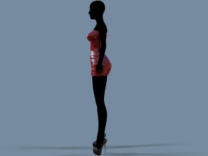 latex dress 3D 模型
