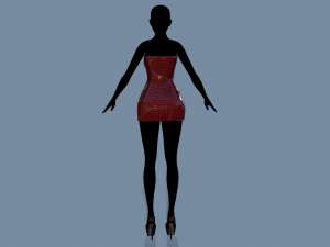 latex dress 3D 模型