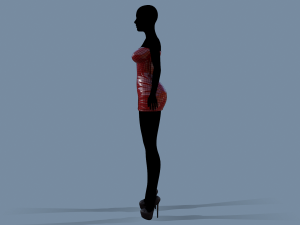 latex dress 3D 模型