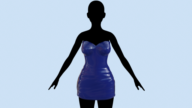 latex dress 2 Modèle 3D .c4d .max .obj .3ds .fbx .stl .blend 