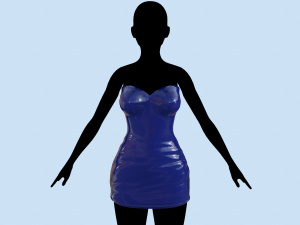 latex dress 2 3D 모델
