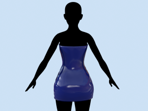 latex dress 2 Modèle 3D