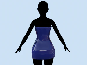 latex dress 2 3D Model