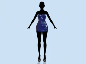 latex dress 2 3D Model