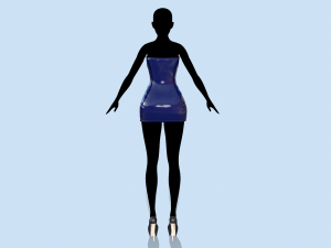 latex dress 2 Modèle 3D