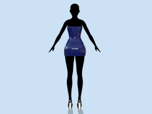 latex dress 2 3D Model