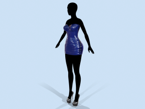 latex dress 2 Modèle 3D