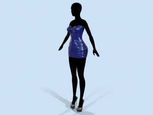 latex dress 2 3D Model