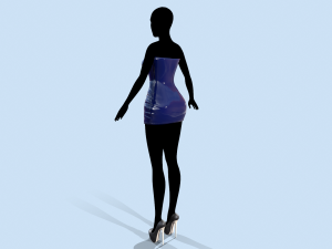 latex dress 2 Modèle 3D