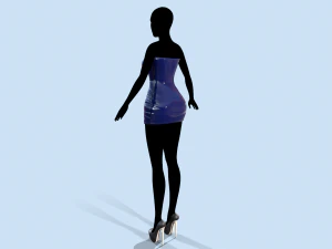 latex dress 2 3D Model