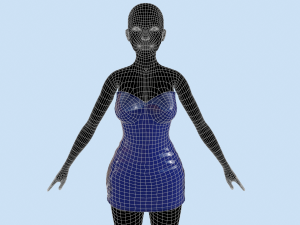 latex dress 2 Modèle 3D