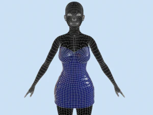 latex dress 2 3D Model