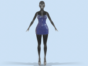 latex dress 2 Modèle 3D