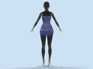 latex dress 2 Modèle 3D
