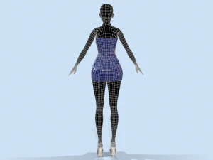 latex dress 2 3D Model