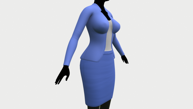 jacket and skirt 3D Model .c4d .max .obj .3ds .fbx .stl .blend 