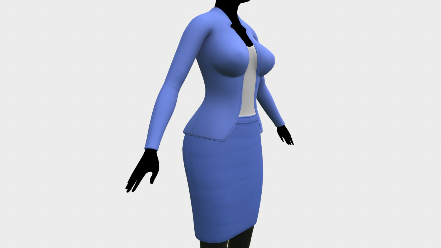 jacket and skirt 3D Model .c4d .max .obj .3ds .fbx .stl .blend 