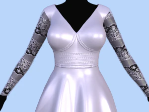 vestido de noiva Modelo 3D