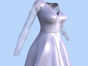 wedding dress 3D Модель