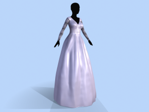 wedding dress 3D Модель