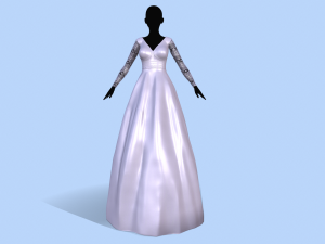 wedding dress 3D Модель