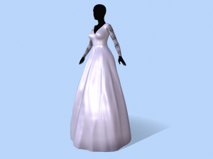 wedding dress 3D Модель