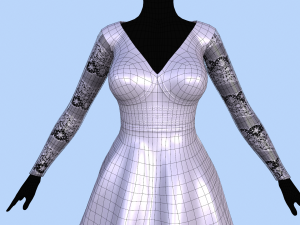 wedding dress 3D Модель