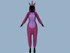 kigurumi unicorn 2 3D Model