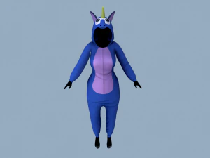 kigurumi unicorn 3 3D Model