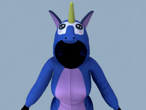 kigurumi unicorn 3 3D Model