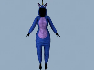 kigurumi unicorn 3 3D Model