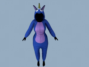kigurumi unicorn 3 3D Model