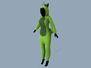 kigurumi unicorn 4 Model 3D