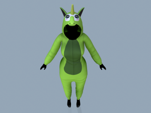 kigurumi unicorn 4 Model 3D