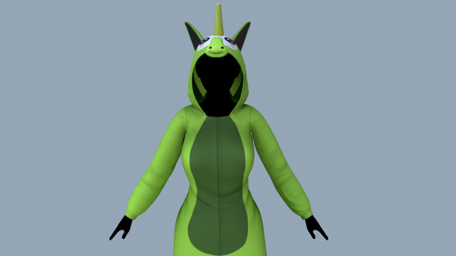 kigurumi unicorn 4 Model 3D .c4d .max .obj .3ds .fbx .stl .blend 